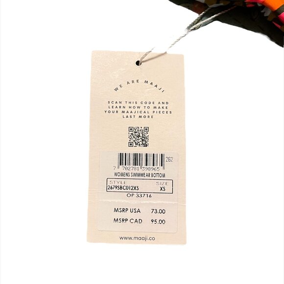 NWT Maaji Twister Splendour High Leg Bikini Bottom size XS - Picture 9 of 9